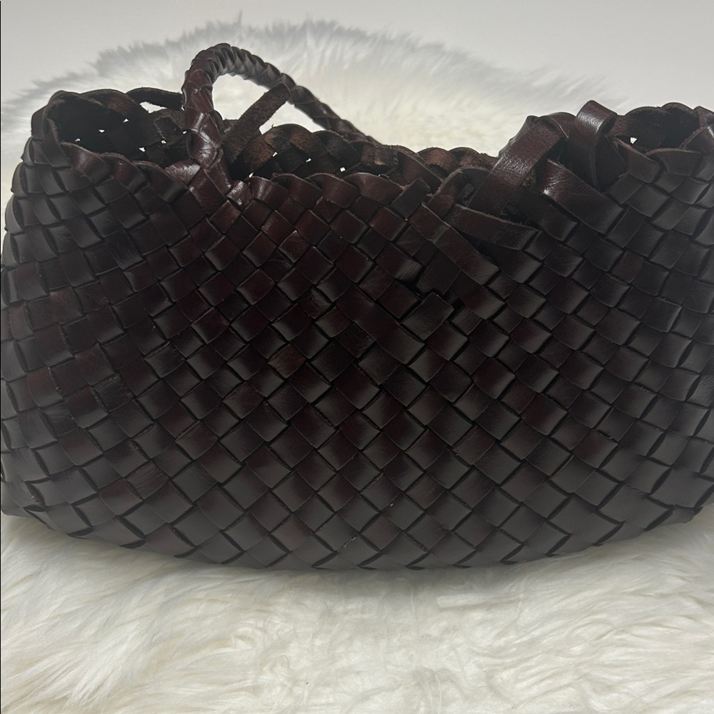 Brown Woven Leather Bag - Picture 5 of 16